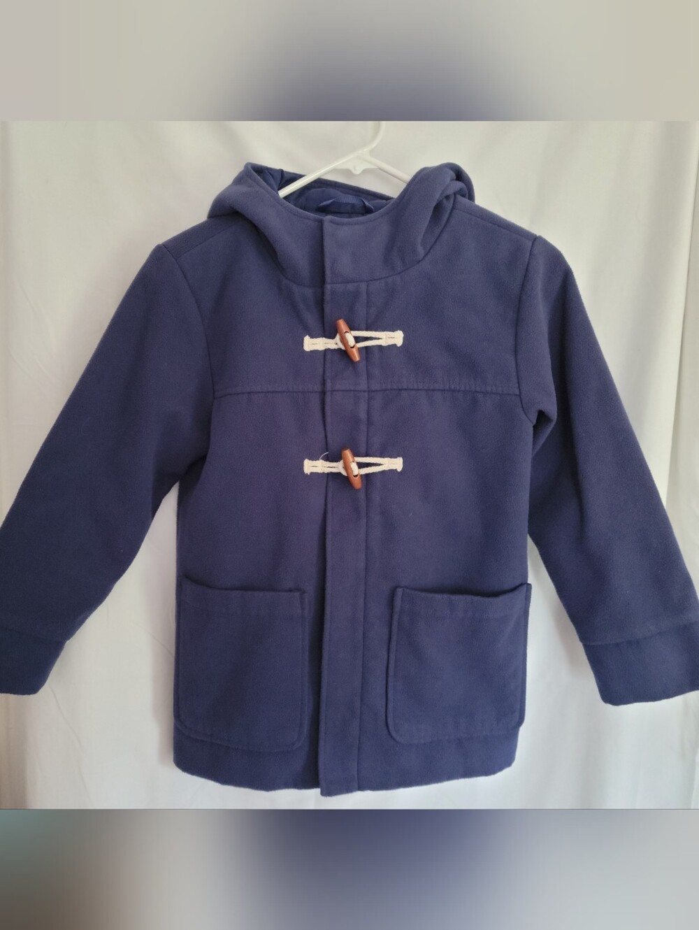 Cat & Jack Navy Hooded Pea Coat with Toggle Closures